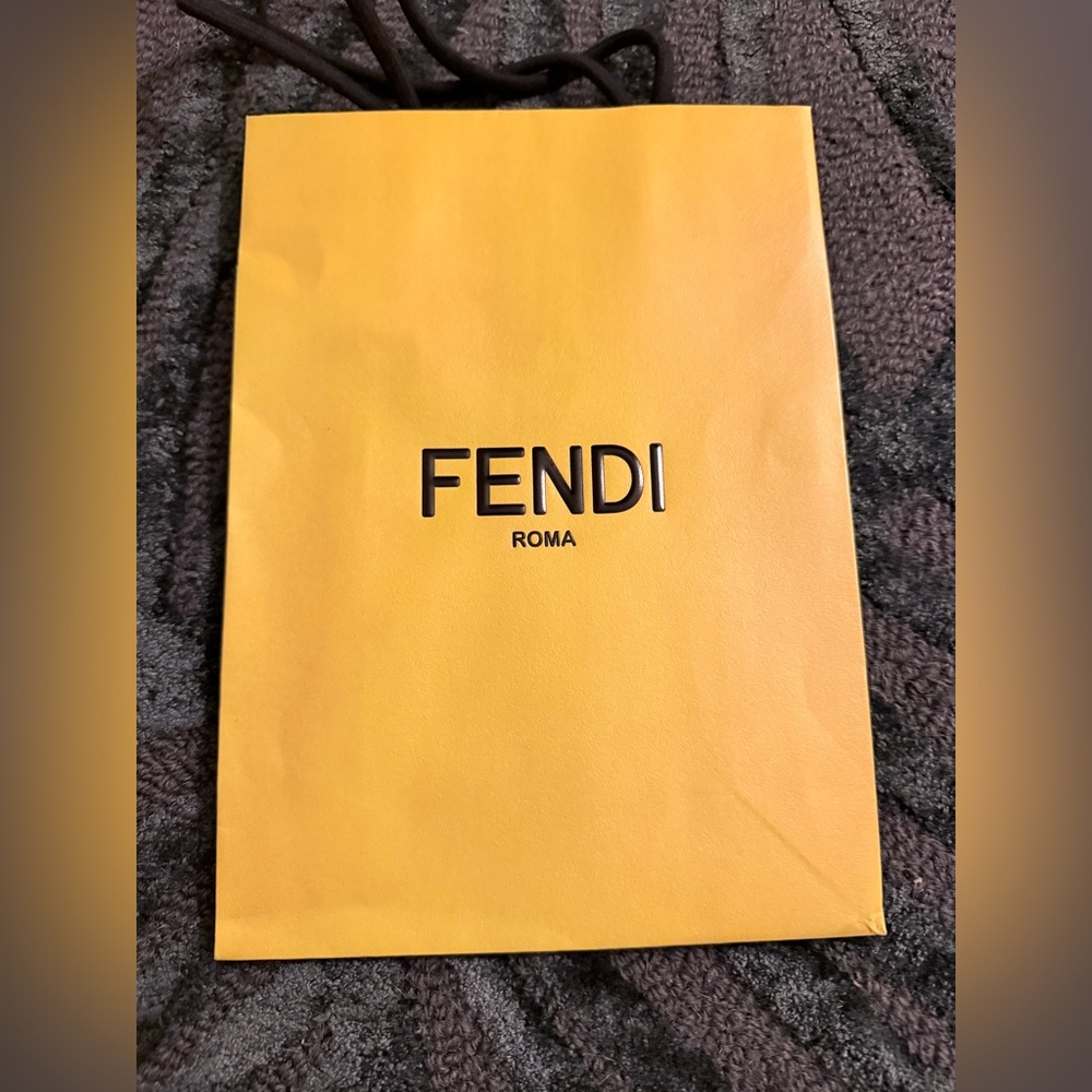 Fendi Bright Yellow Paper Tote Bag